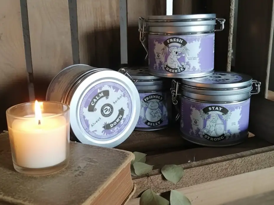 quatre boites de tisanes de la marque Alveus