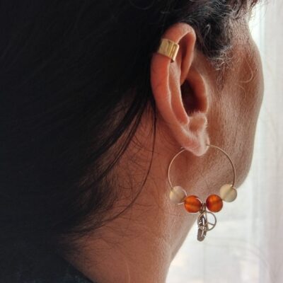 Boucles d'oreilles Argent et Cornaline