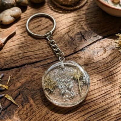 Porte Clefs Blanc Discret