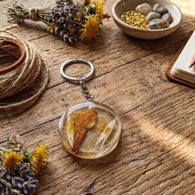 Porte Clefs Jaune Naturel