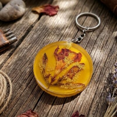 Porte Clefs Jaune Intense