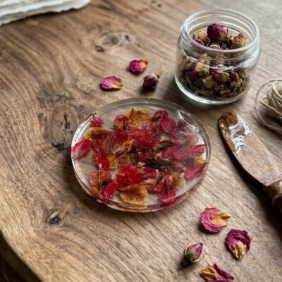 Sous Verre- Sous Tasse Rose Intense